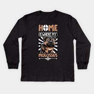 Home is with my Molossus of Epirus Kids Long Sleeve T-Shirt